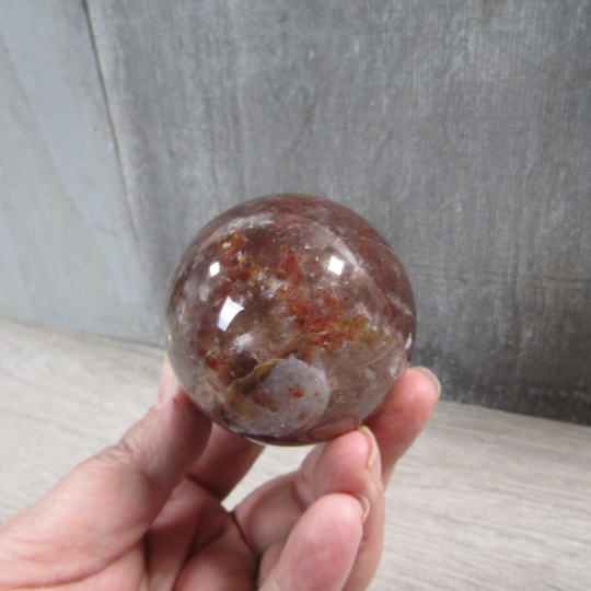 Hematoid Quartz Sphere Large Display Size