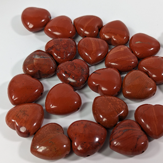 Gemstone 25 mm Heart Bead