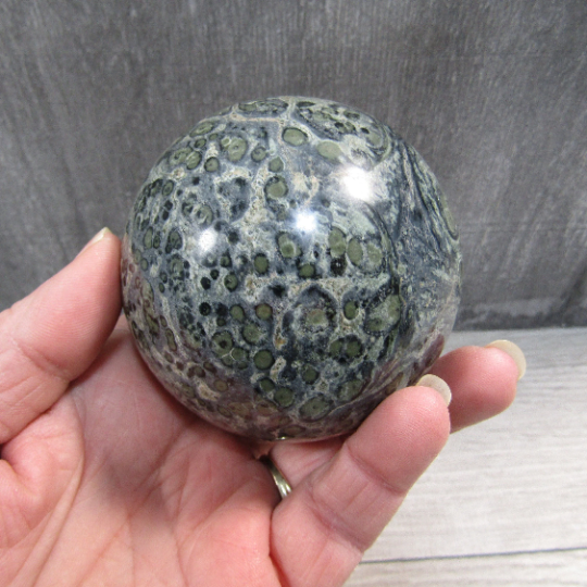 Kambaba Jasper Sphere Large Display Size