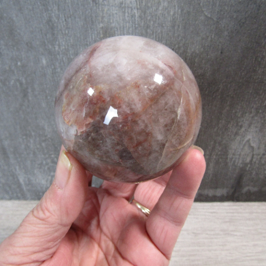 Hematoid Quartz Sphere Large Display Size