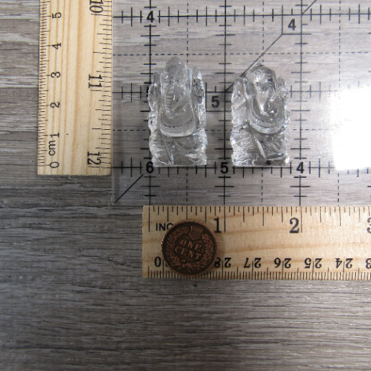 Gemstone Clear Quartz Figurine Ganesha