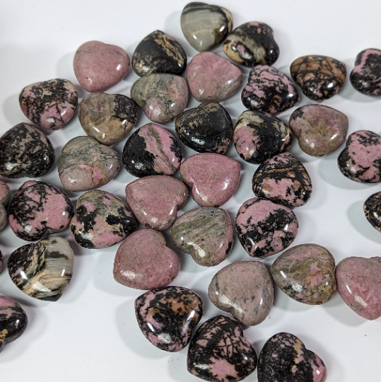 Gemstone 25 mm Heart Bead