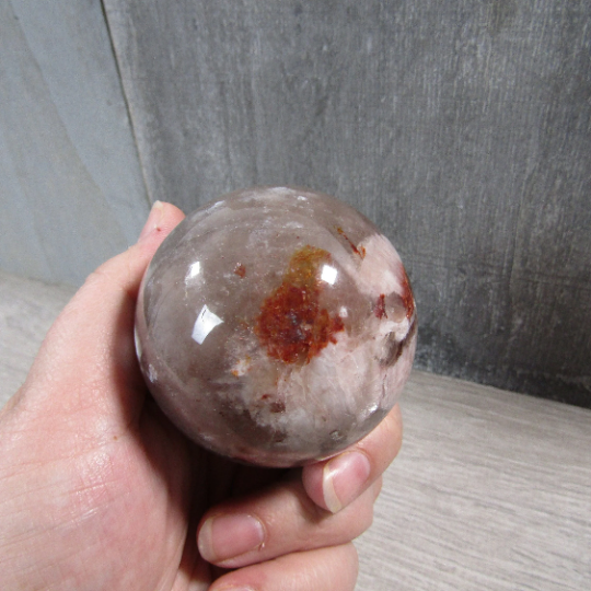 Hematoid Quartz Sphere Large Display Size