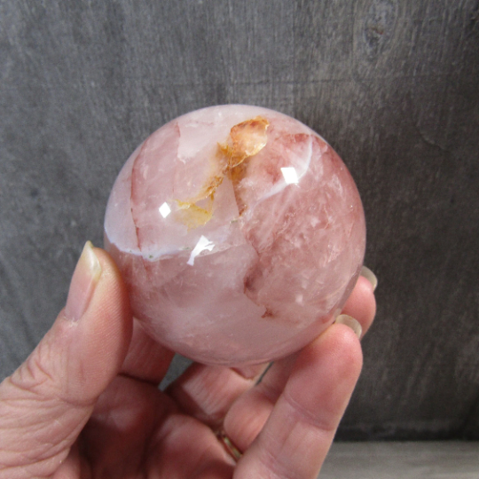 Hematoid Quartz Sphere Large Display Size