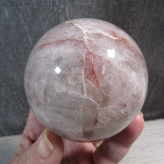 Hematoid Quartz Sphere Large Display Size