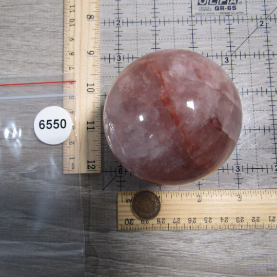 Hematoid Quartz Sphere Large Display Size