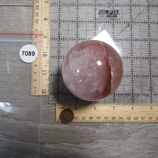 Hematoid Quartz Sphere Large Display Size