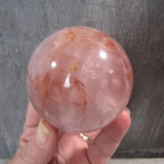 Hematoid Quartz Sphere Large Display Size