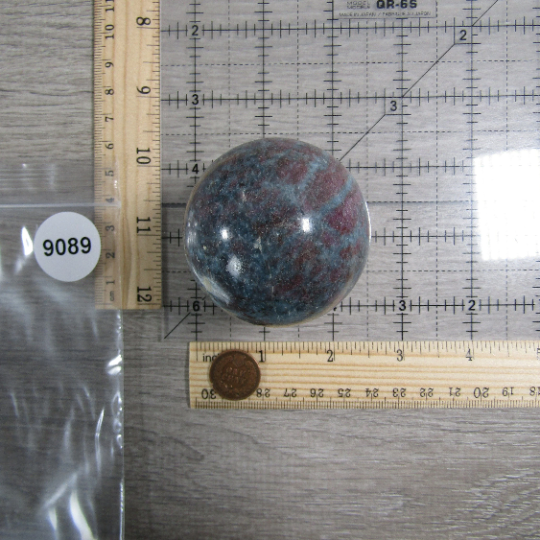 Ruby in Kyanite Sphere Large Display Size