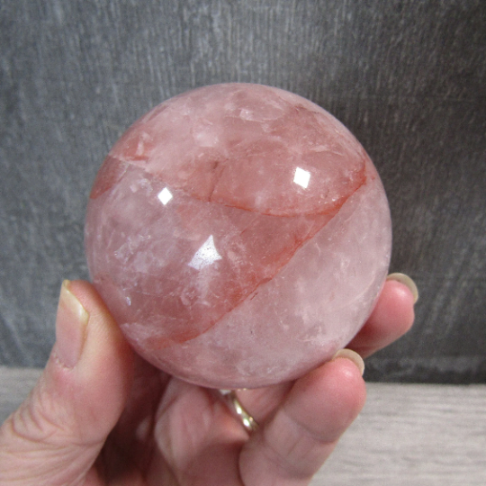 Hematoid Quartz Sphere Large Display Size