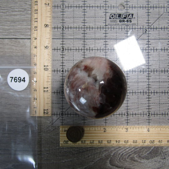 Hematoid Quartz Sphere Large Display Size