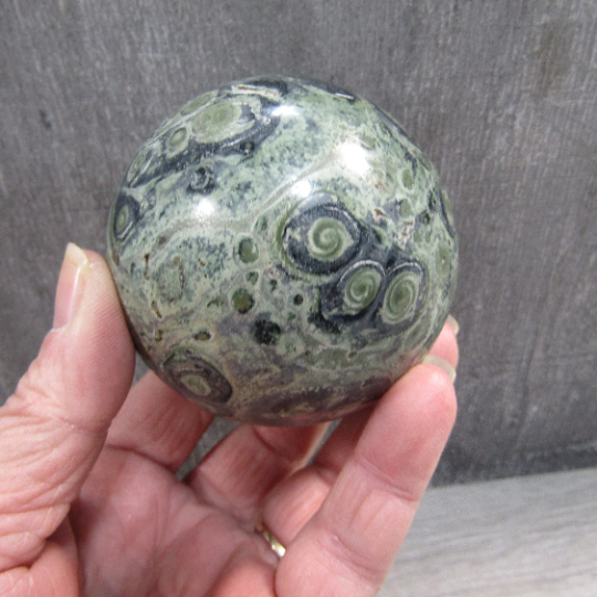 Kambaba Jasper Sphere Large Display Size