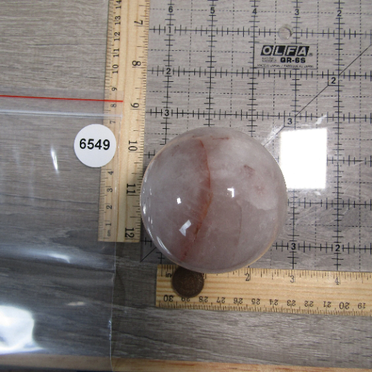 Hematoid Quartz Sphere Large Display Size