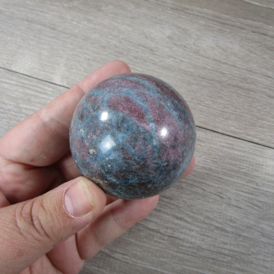 Ruby in Kyanite Sphere Large Display Size