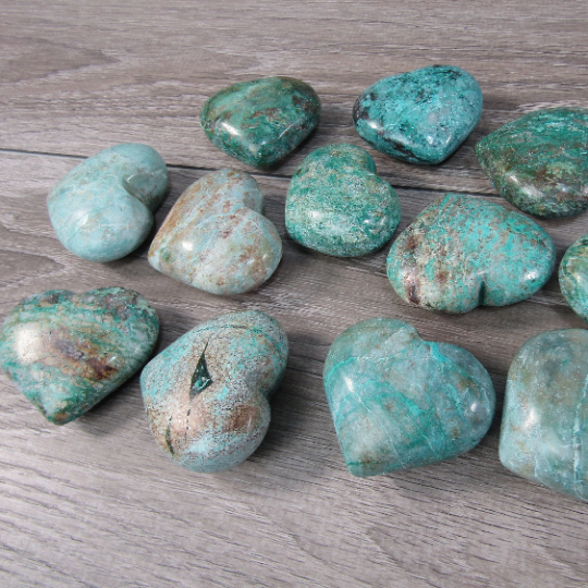 chrysocolla housewarming hearts