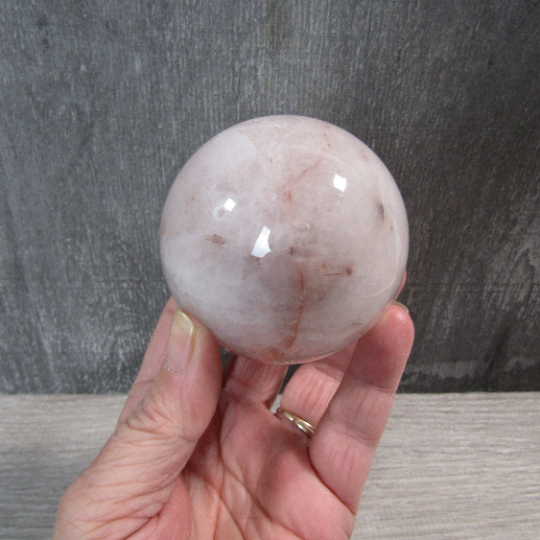 Hematoid Quartz Sphere Large Display Size