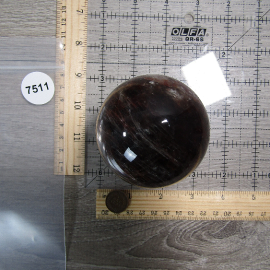 Hematoid Quartz Sphere Large Display Size