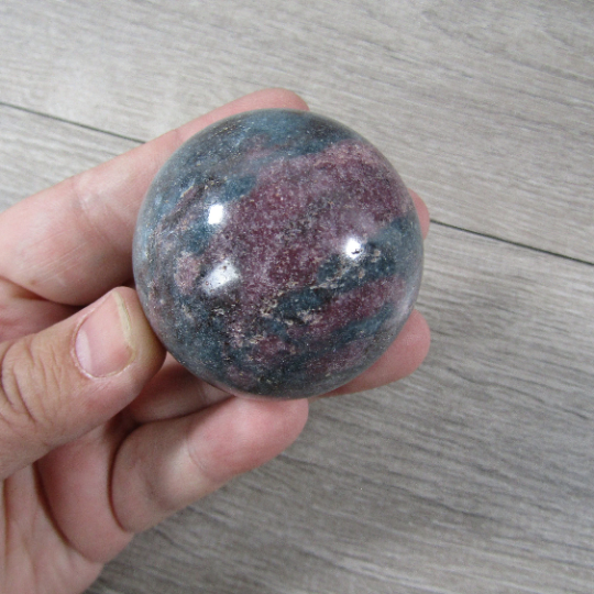 Ruby in Kyanite Sphere Large Display Size