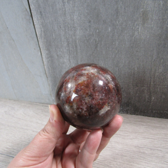 Hematoid Quartz Sphere Large Display Size