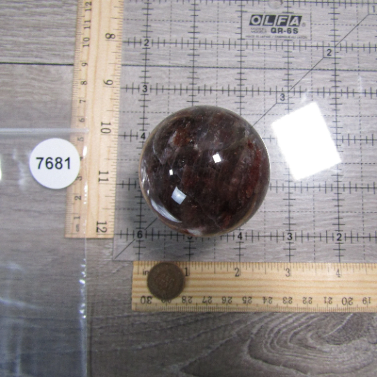 Hematoid Quartz Sphere Large Display Size