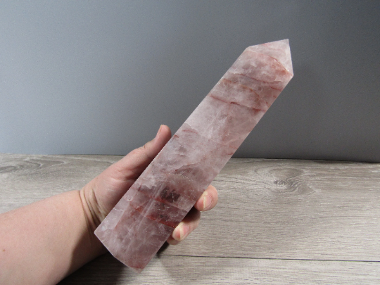 Gemstone Obelisk Red Hematoid Quartz