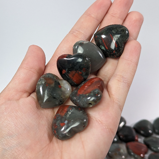 Gemstone 25 mm Heart Bead