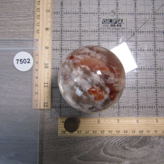 Hematoid Quartz Sphere Large Display Size