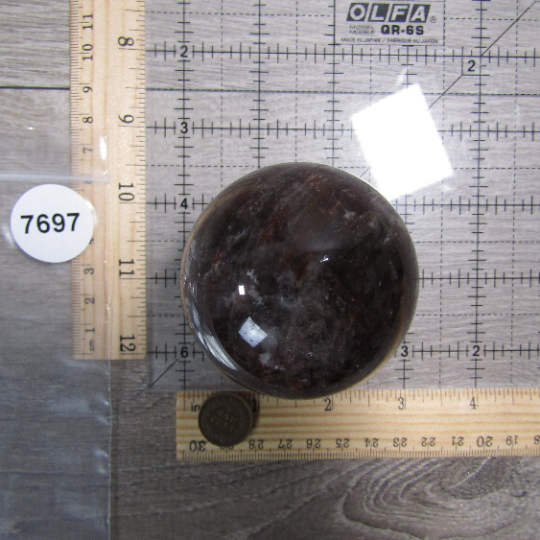 Hematoid Quartz Sphere Large Display Size