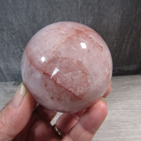 Hematoid Quartz Sphere Large Display Size