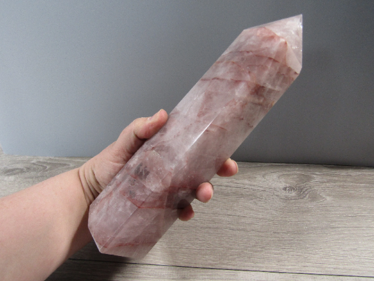 Gemstone Obelisk Red Hematoid Quartz