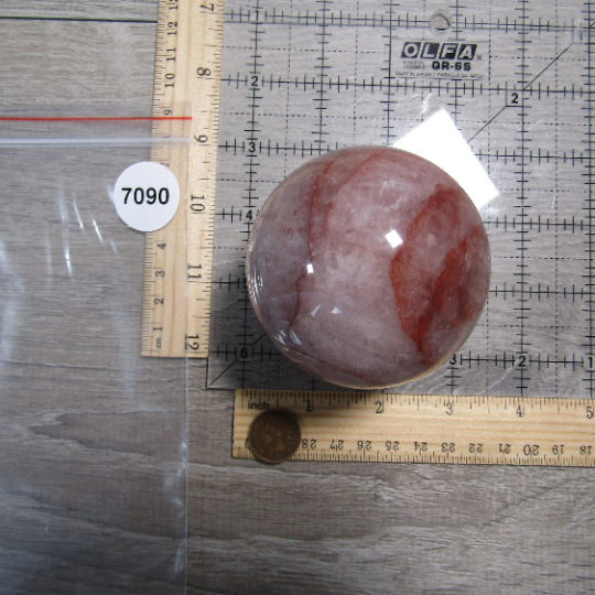 Hematoid Quartz Sphere Large Display Size