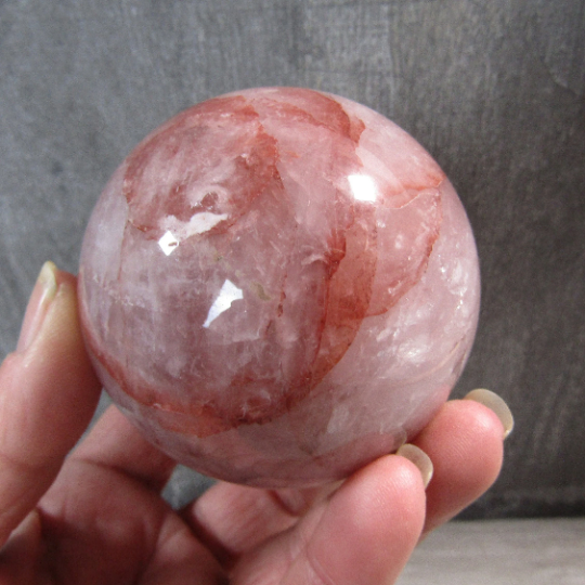 Hematoid Quartz Sphere Large Display Size