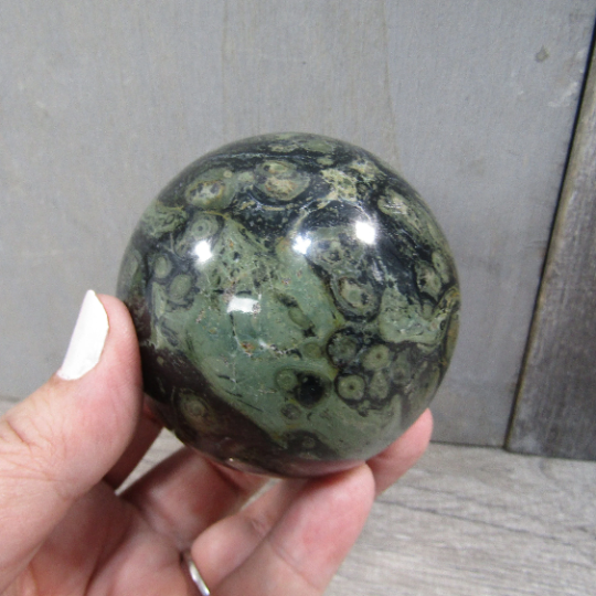 Kambaba Jasper Sphere Large Display Size