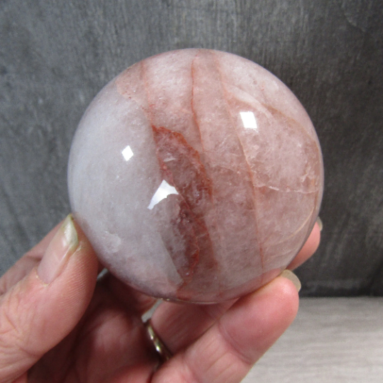 Hematoid Quartz Sphere Large Display Size