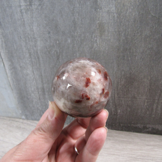 Hematoid Quartz Sphere Large Display Size