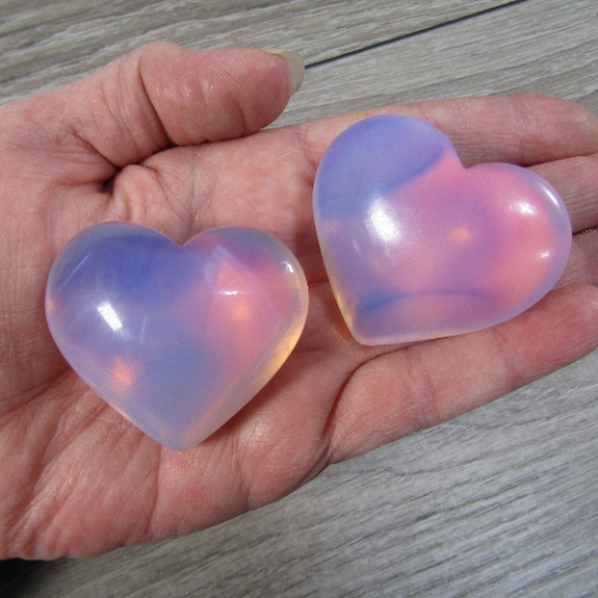 pink opalite hearts for girls