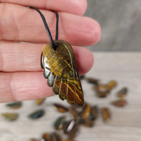 Gemstone Angel Wing Bead