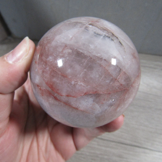 Hematoid Quartz Sphere Large Display Size