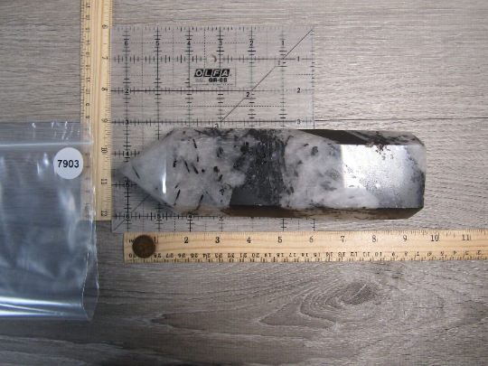 Tourmalinated Quartz Obelisk Large Display Size