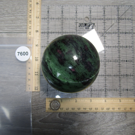 Ruby Zoisite Sphere Large Display Size