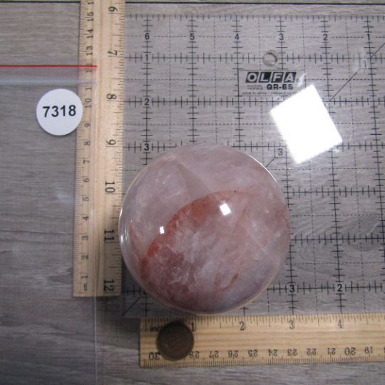 Hematoid Quartz Sphere Large Display Size