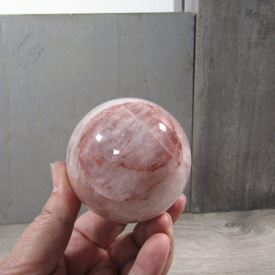 Hematoid Quartz Sphere Large Display Size