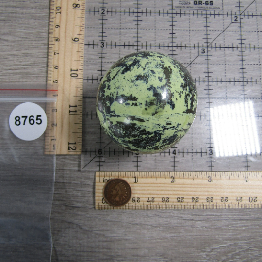 Peruvian Serpentine with Magnetite Sphere Large Display Size