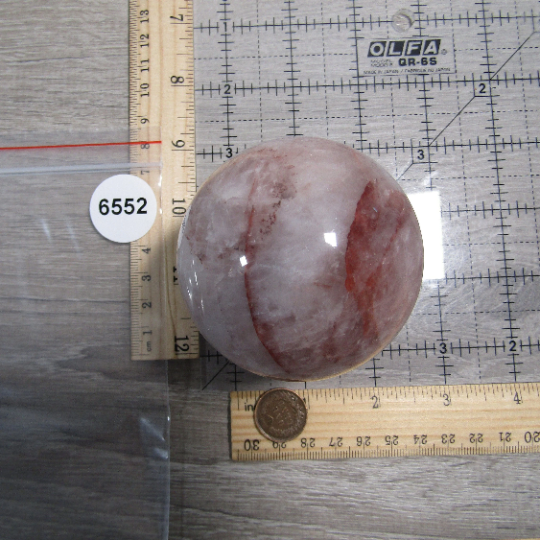 Hematoid Quartz Sphere Large Display Size