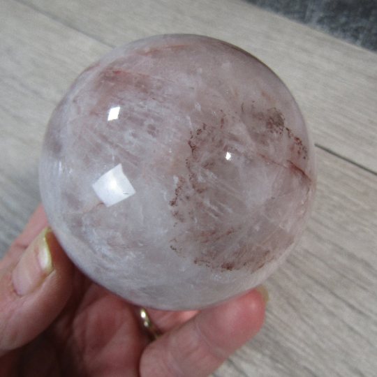 Hematoid Quartz Sphere Large Display Size