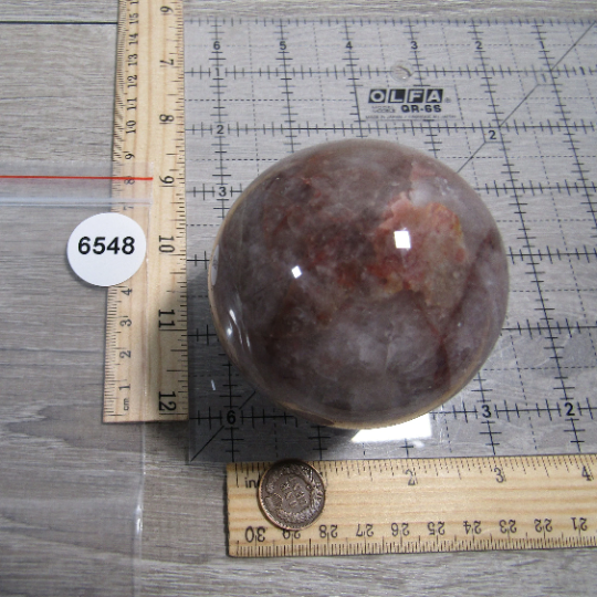 Hematoid Quartz Sphere Large Display Size