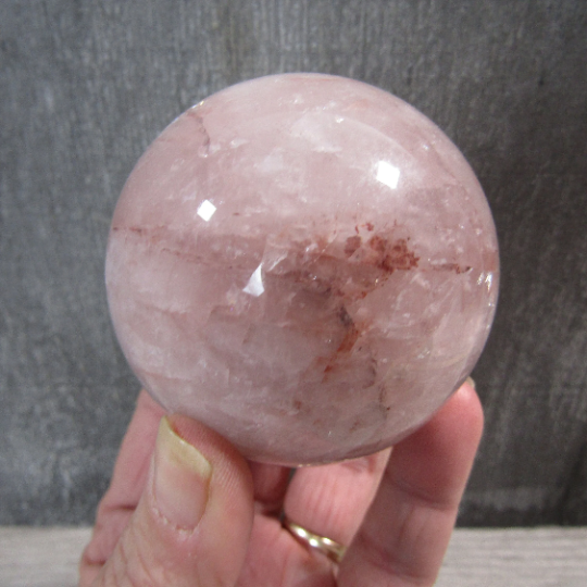 Hematoid Quartz Sphere Large Display Size