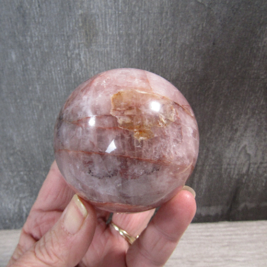 Hematoid Quartz Sphere Large Display Size