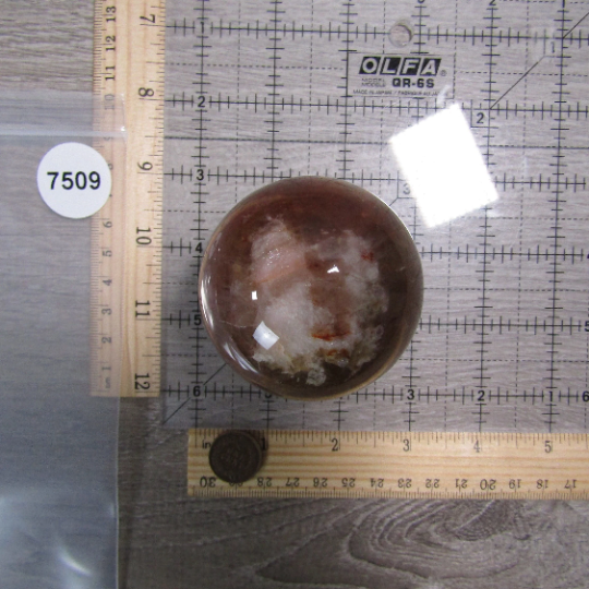 Hematoid Quartz Sphere Large Display Size