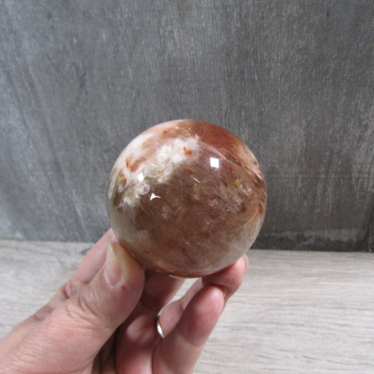 Hematoid Quartz Sphere Large Display Size